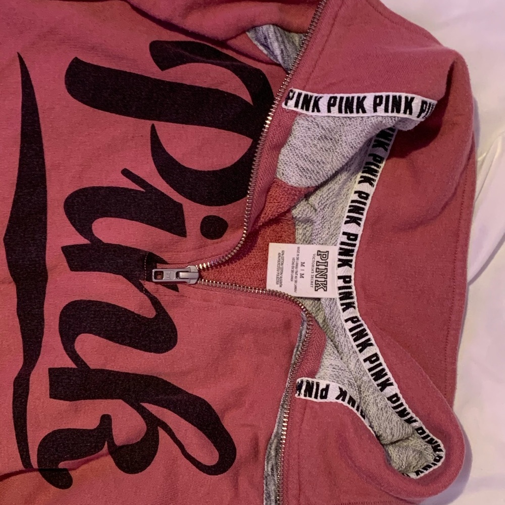 1/4 Zip Pink brand sweatshirt
